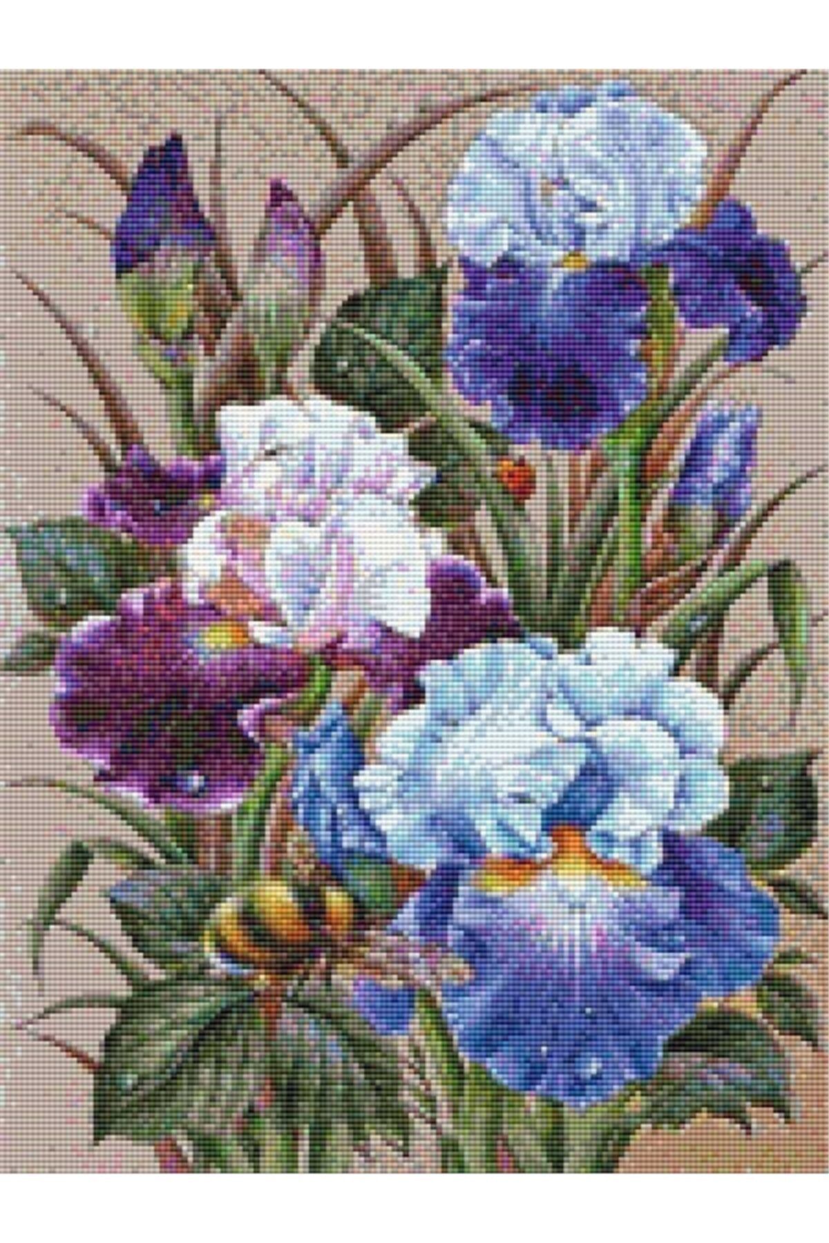 MOVAS Sanat Arı Ve Uğur Böceği Elmas Mozaik Tablo / Mozaik Puzzle 40 X 50cm E2020-1389-m