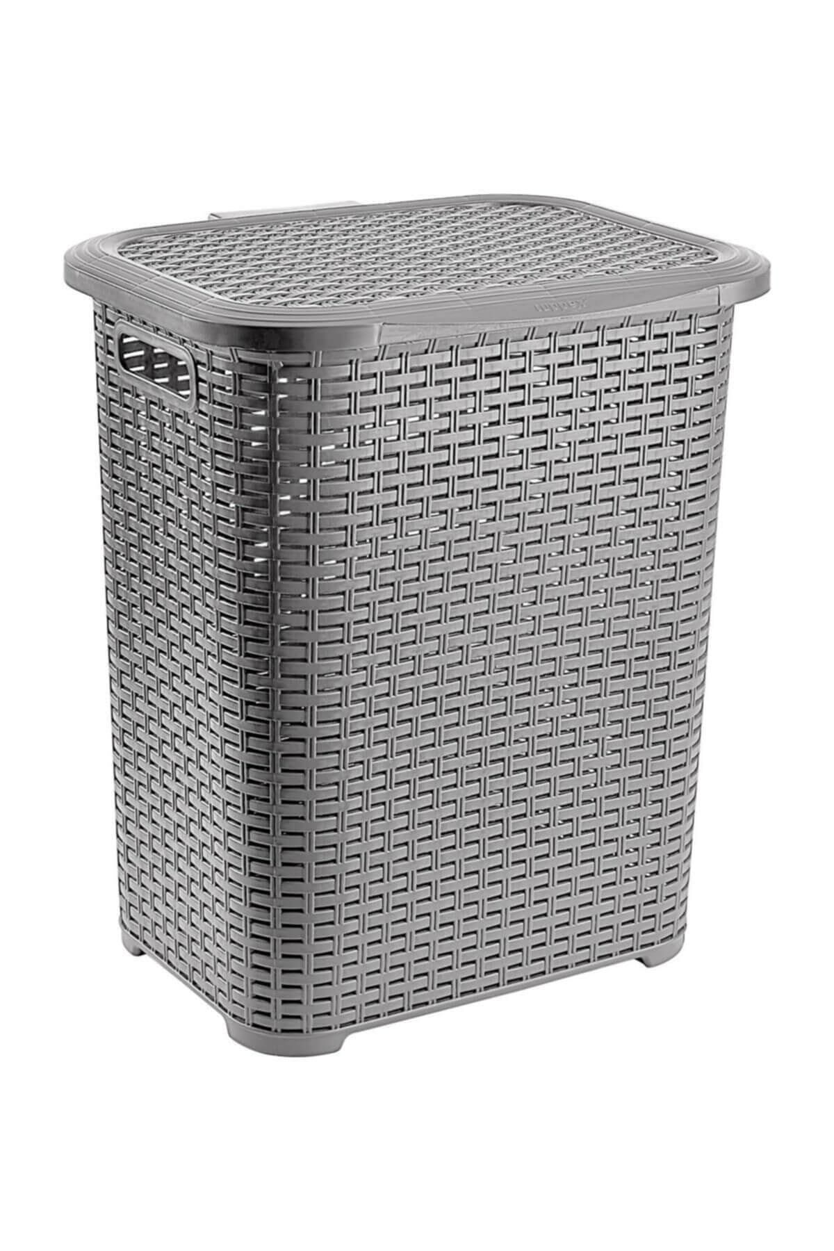 Neptün Life Tp7019 Eko Rattan Kirli Çamaşır Sepeti 45 Lt. Gri 1162774