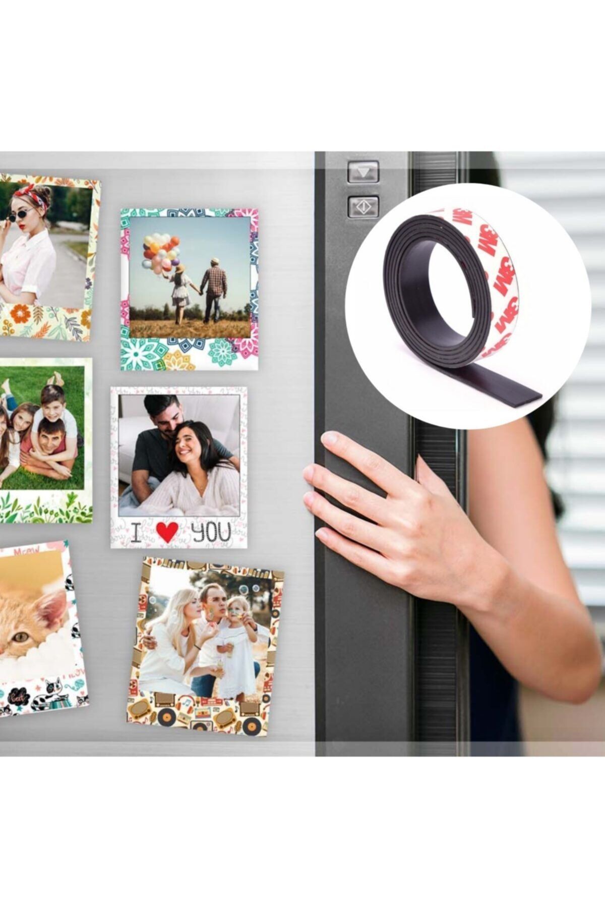 rennway Yapışkanlı Şerit Mıknatıs Magnet Kes Kullan Güçlü Sağlam Rulo Çıkarılması Kolay Siyah 2cm X 1 Mt