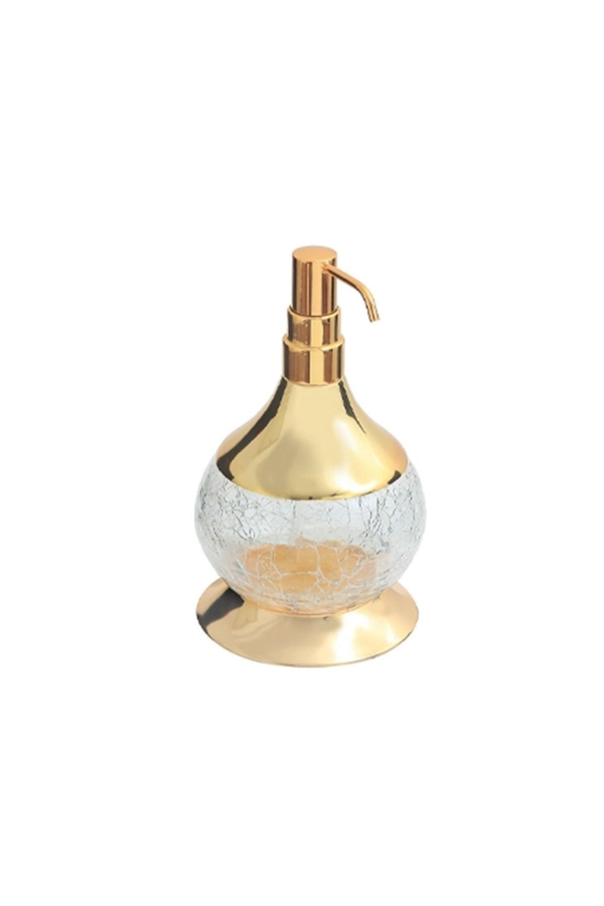 Comfort Gold Set Üstü Pirinç-çatlak Cam Sıvı Sabunluk 7530