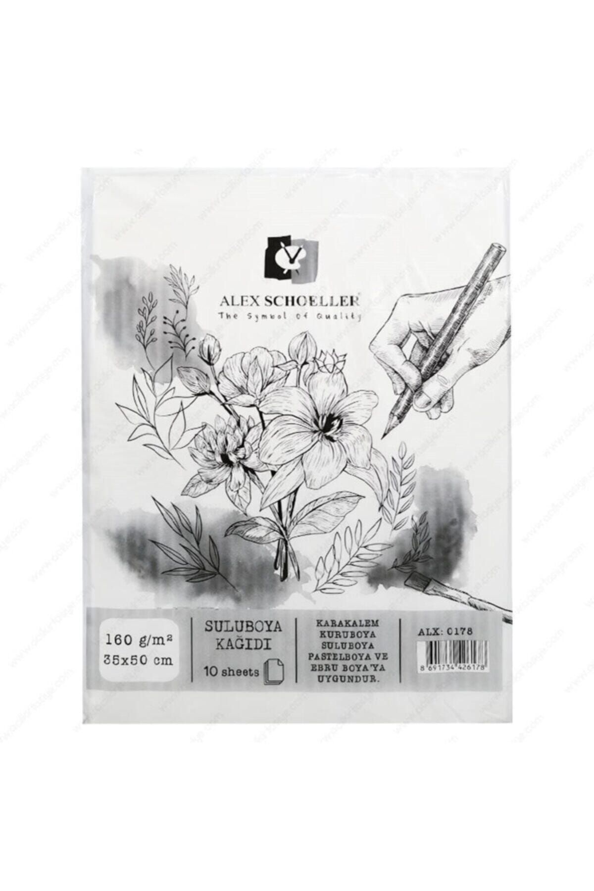 Alex Schoeller Alex Scholler Sulu Boya Kağıdı 160gr 35x50cm 10`lu Paket
