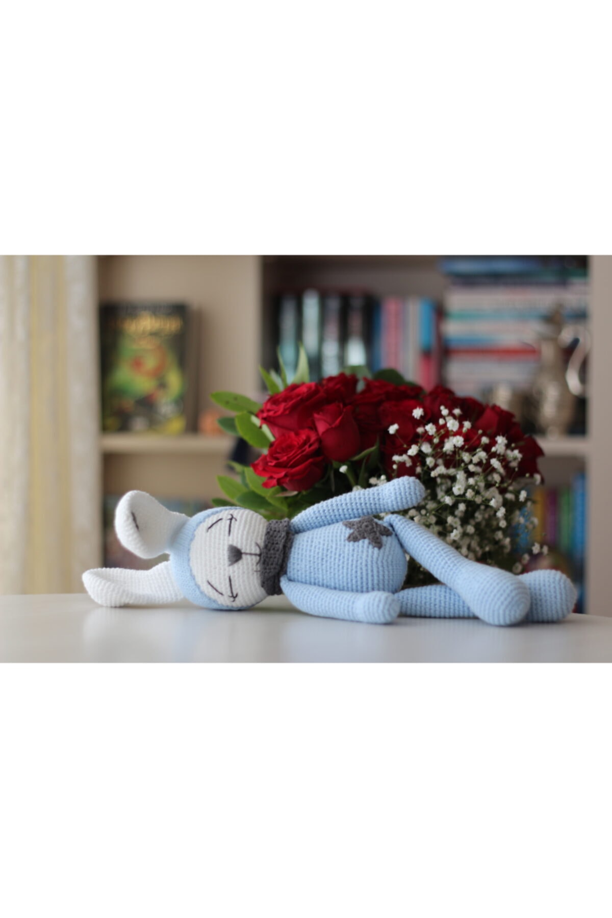 Mayneke Handcrafts Sleepy Zoe Mavi Amigurumi Uyku Arkadaşı