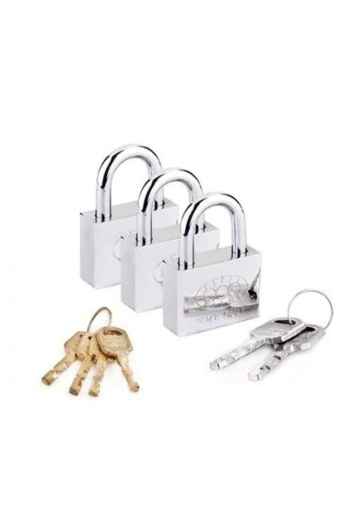 See Me Tek Anahtarla Açılan Çelik Asma Kilit 4 Adet