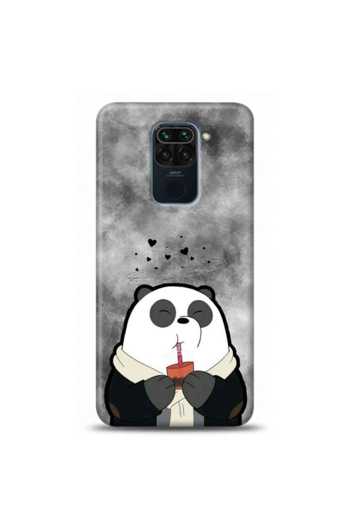 Ren Geyik Xiaomi Redmi Note 9 Uyumlu Panda Tasarımlı Telefon Kılıfı Y-pnd057