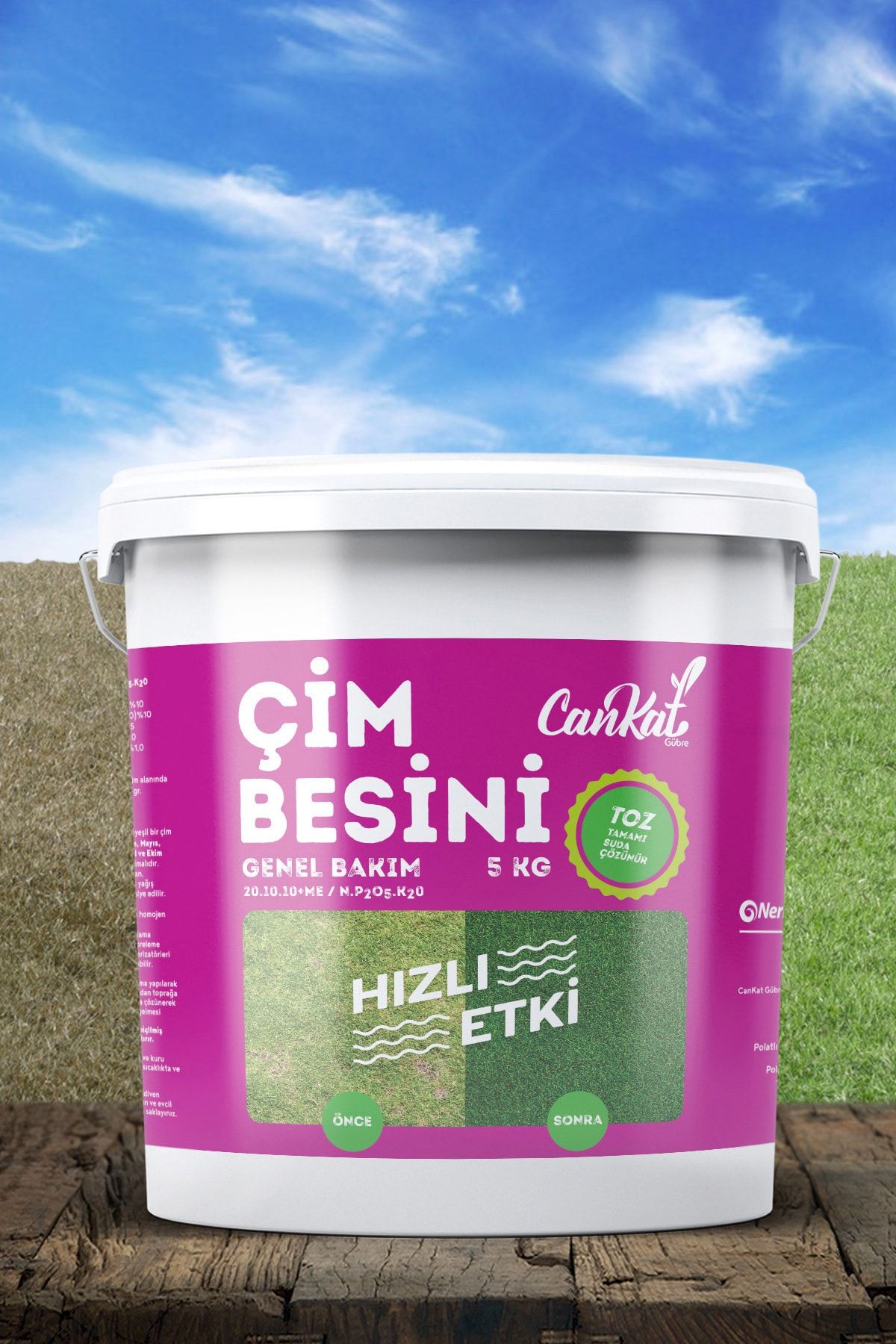 CanKat Gübre Çim Besini / Genel Bakım (20-10-10+me) 5 kg