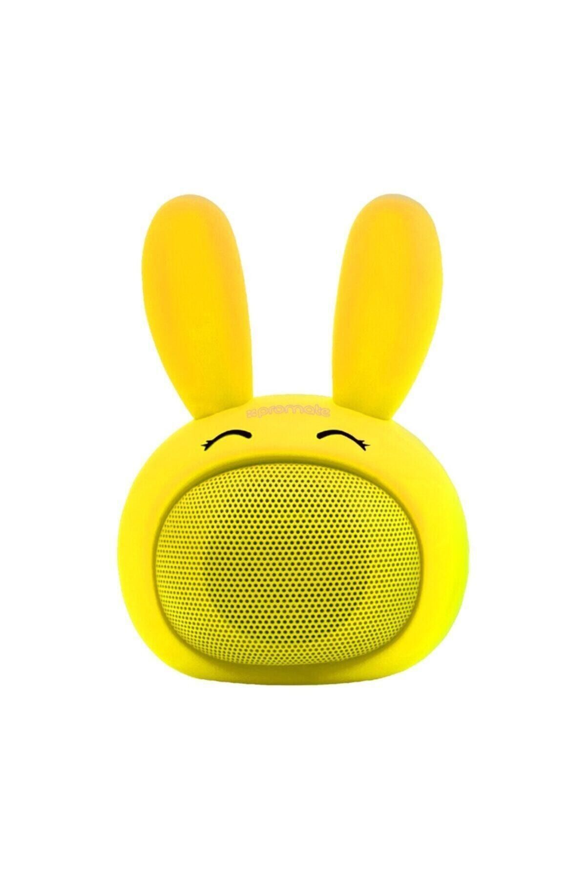 Promate Sarı  Bluetooth Kablosuz Çocuk Tip Tavşan Temalı 3w Mikrofonlu Şarjlı  Hoparlör