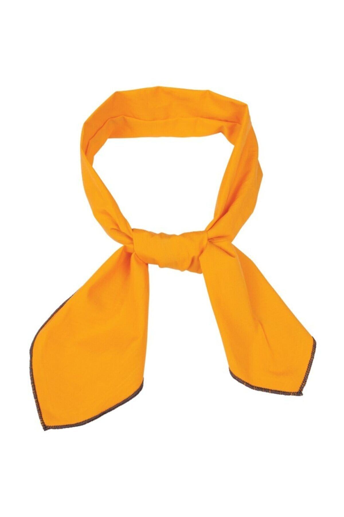 Cool Tie Unisex Serinletici Boyun Bağı Düz Renk Koyu Sarı