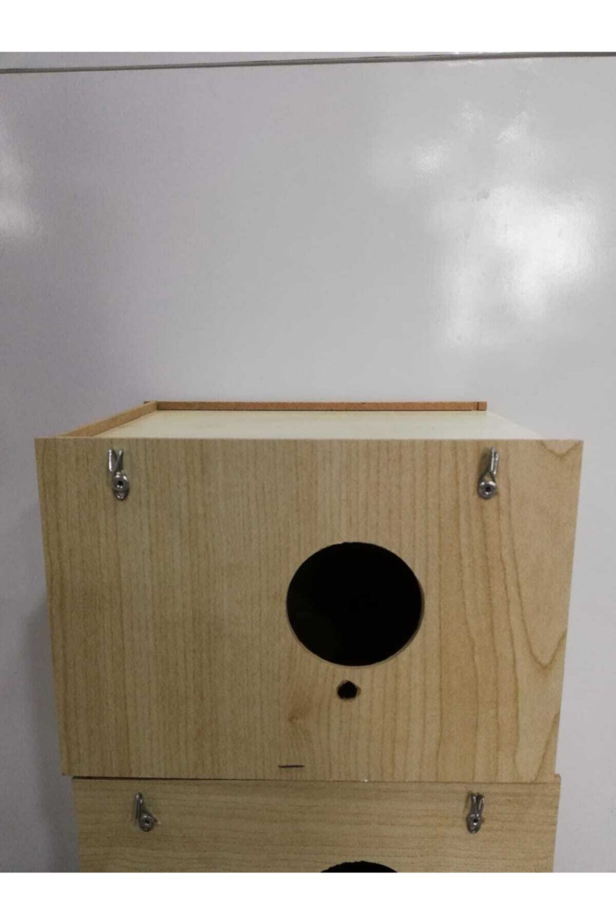 MAVİTUNA PET Muhabbet Yuvalığı Desenli Tahta Folluk