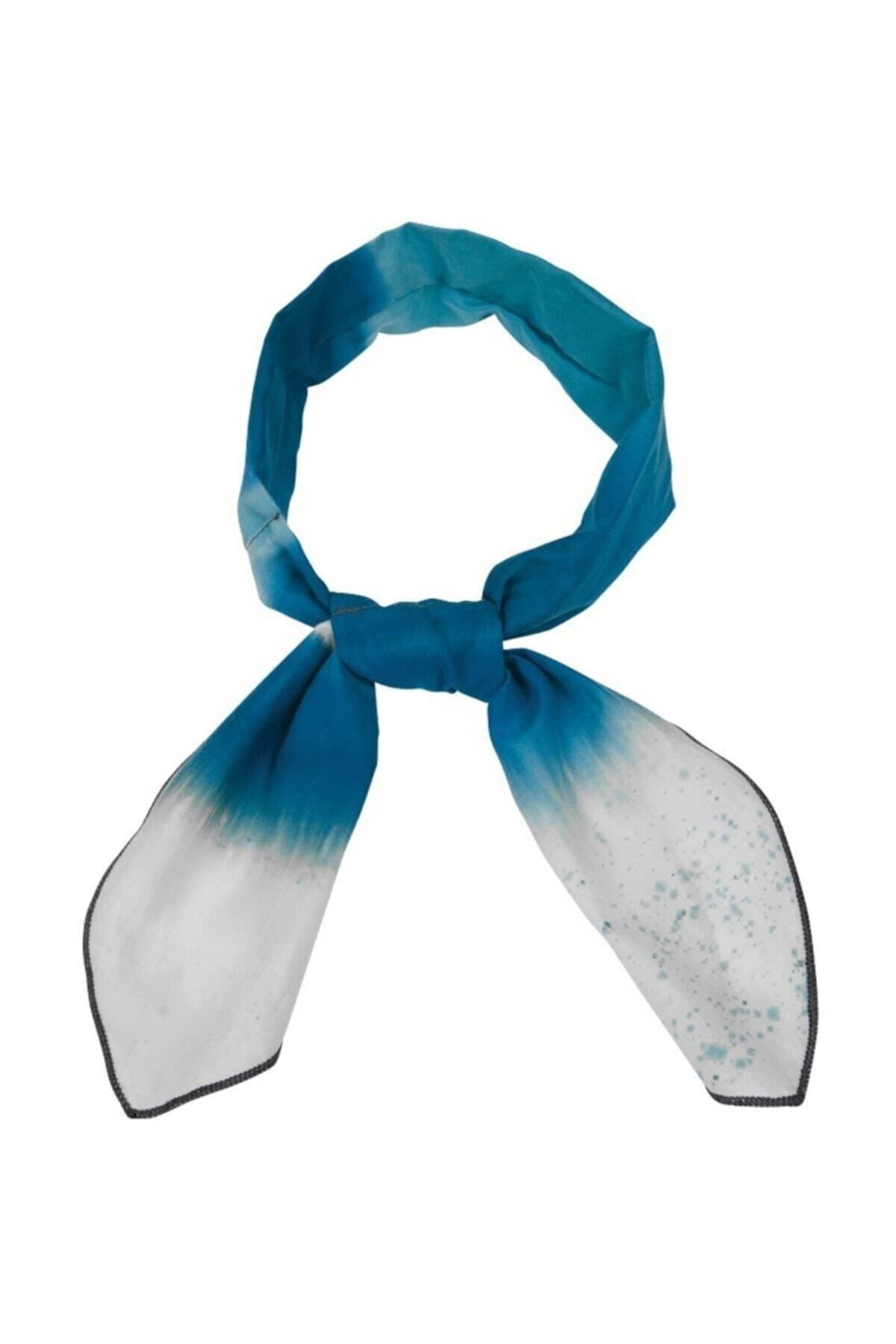 Cool Tie Serinletici Boyun Bağı Desenli Batik Mavi Beyaz