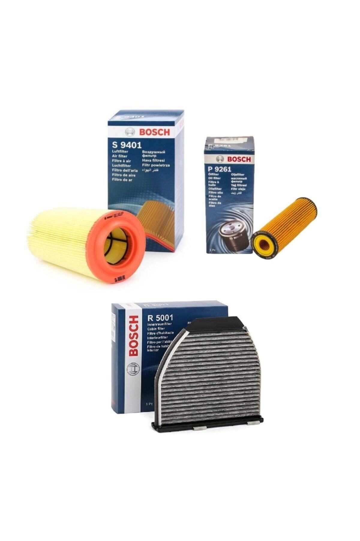 Bosch Mercedes C180 Komp. Filtre Bakım Seti W204 2008-2011 Karbonlu