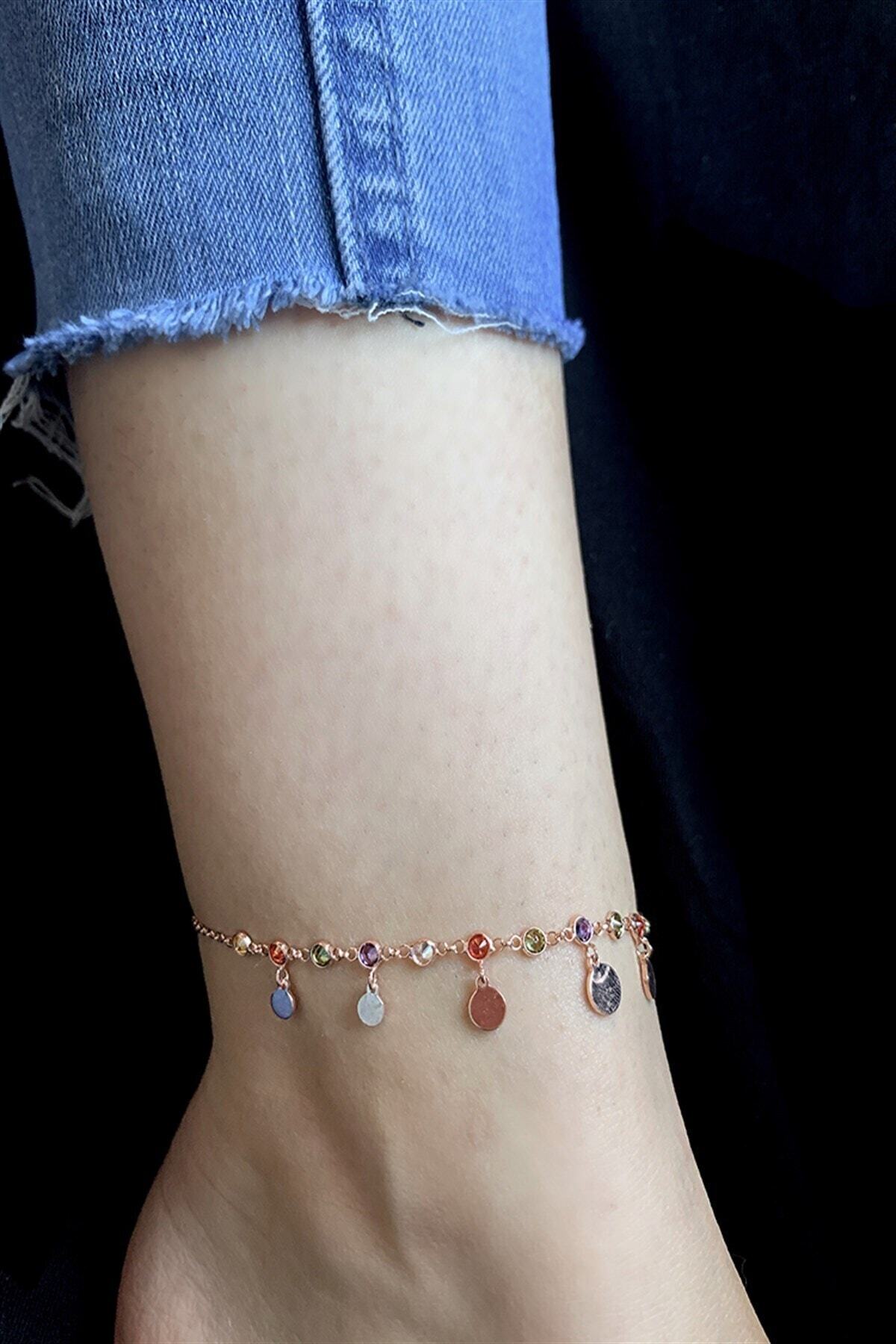 Ziu 925 Ayar 6 Gram Rose  Rengi Renk Şık Gümüş Halhal