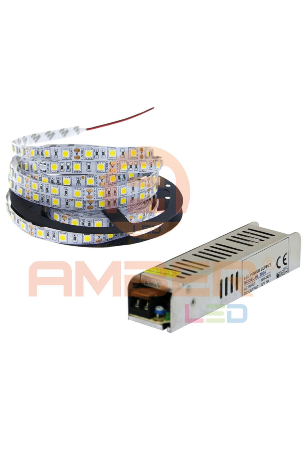 amberled serit led 3 cipli ic mekan amber 5 metre 12v 5 amper 60 watt led trafo fiyati yorumlari trendyol