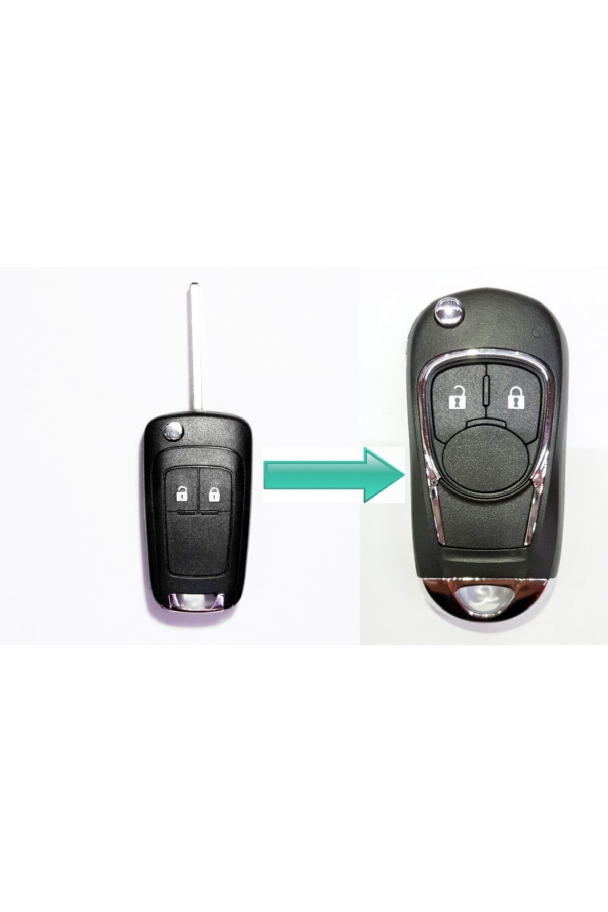Skilit 2 Buton Orijinal Logolu Opel Çevirici Sustalı Kumanda Kabı