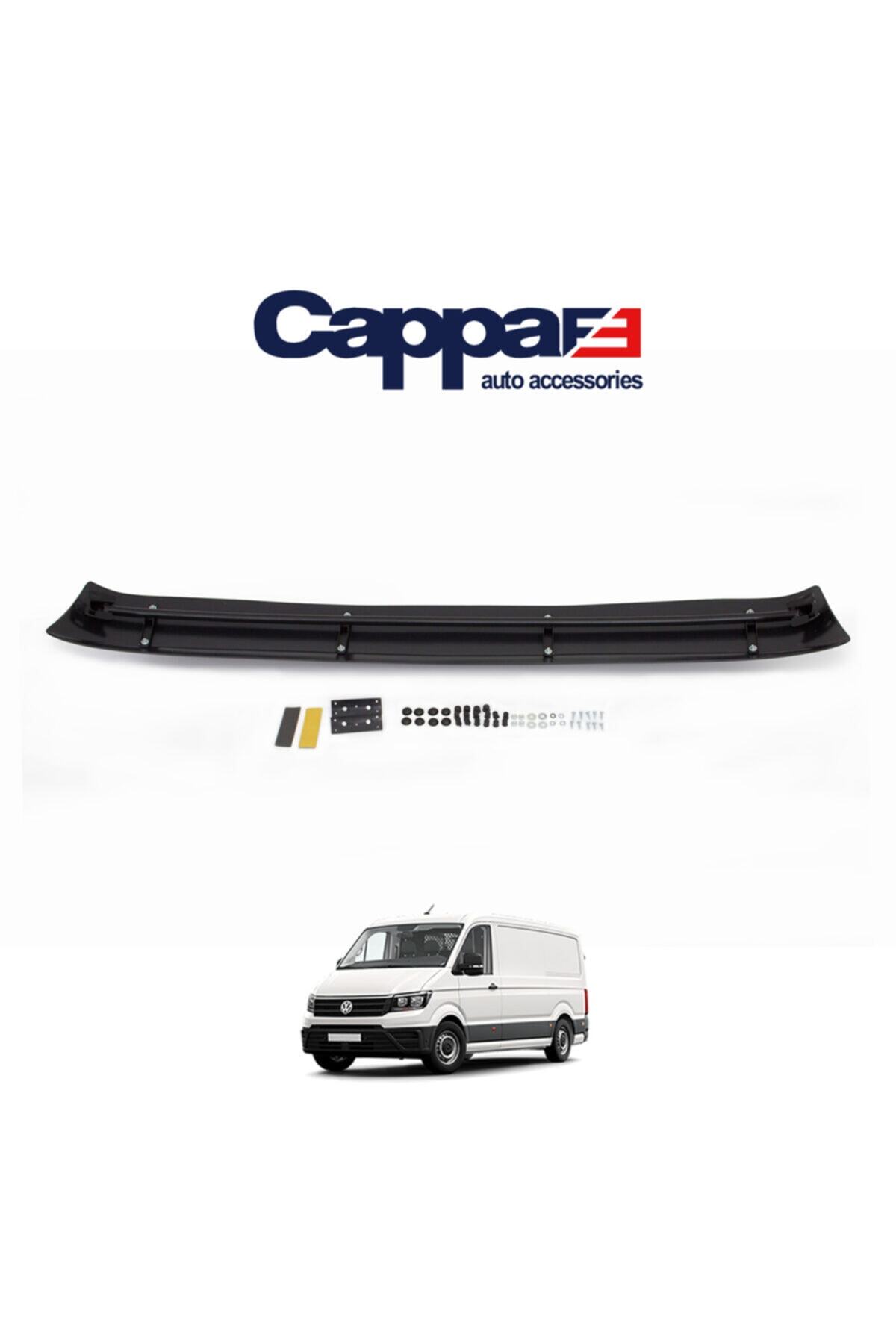 Cappafe Volkswagen Crafter Ön Cam Güneşlik Siperlik Vizör Şapka Akrilik Terek Piano Black 2018 Üzeri