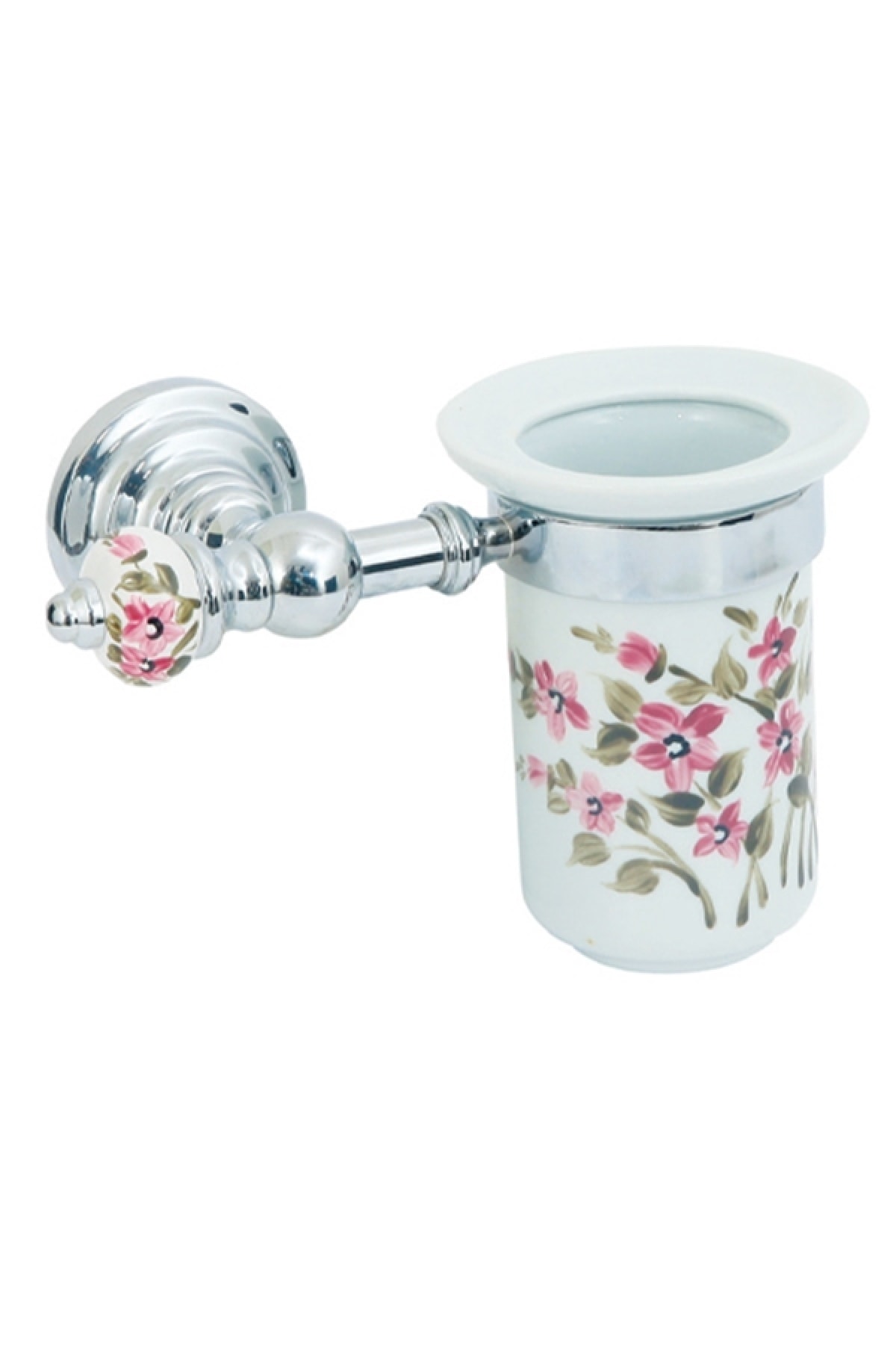 Comfort Fantasıa Chrome Montajlı Pirinç-porselen Desenli Diş Fırçalık 8406