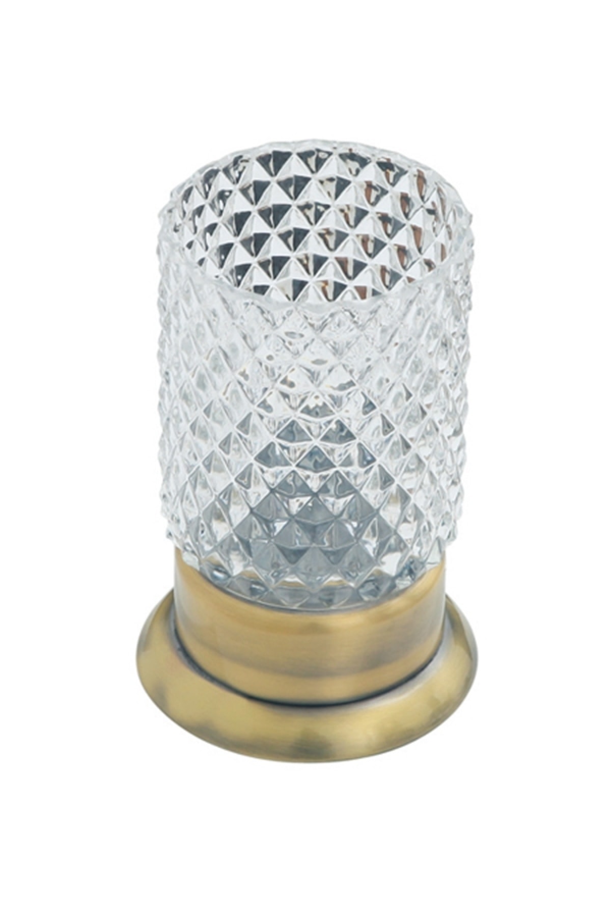 Comfort Line Eskitme Antique Set Üstü Pirinç-baklava Cam Diş Fırçalık 5550