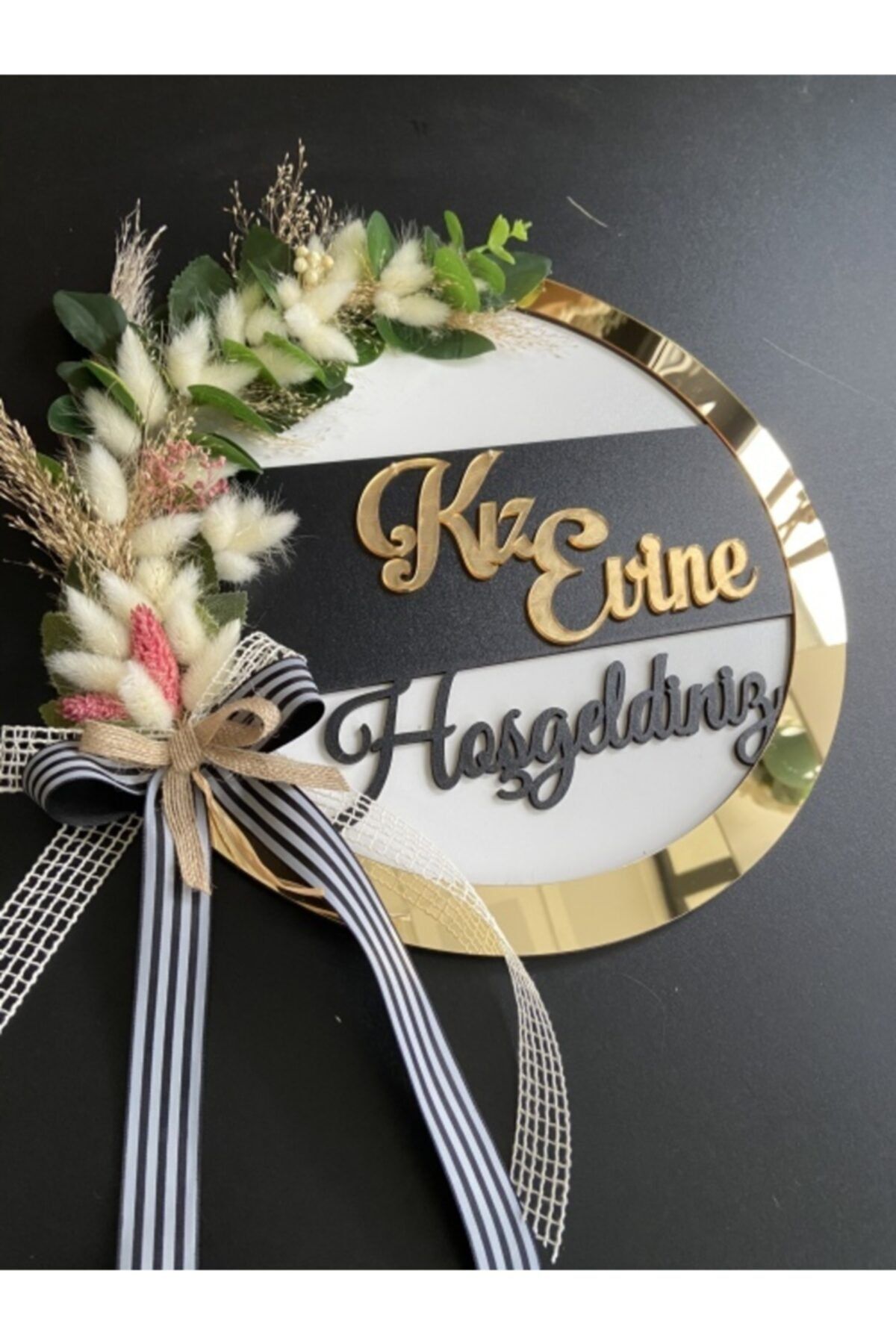 Akar lazer Kız Evine Hoşgeldiniz Kapı Süsü