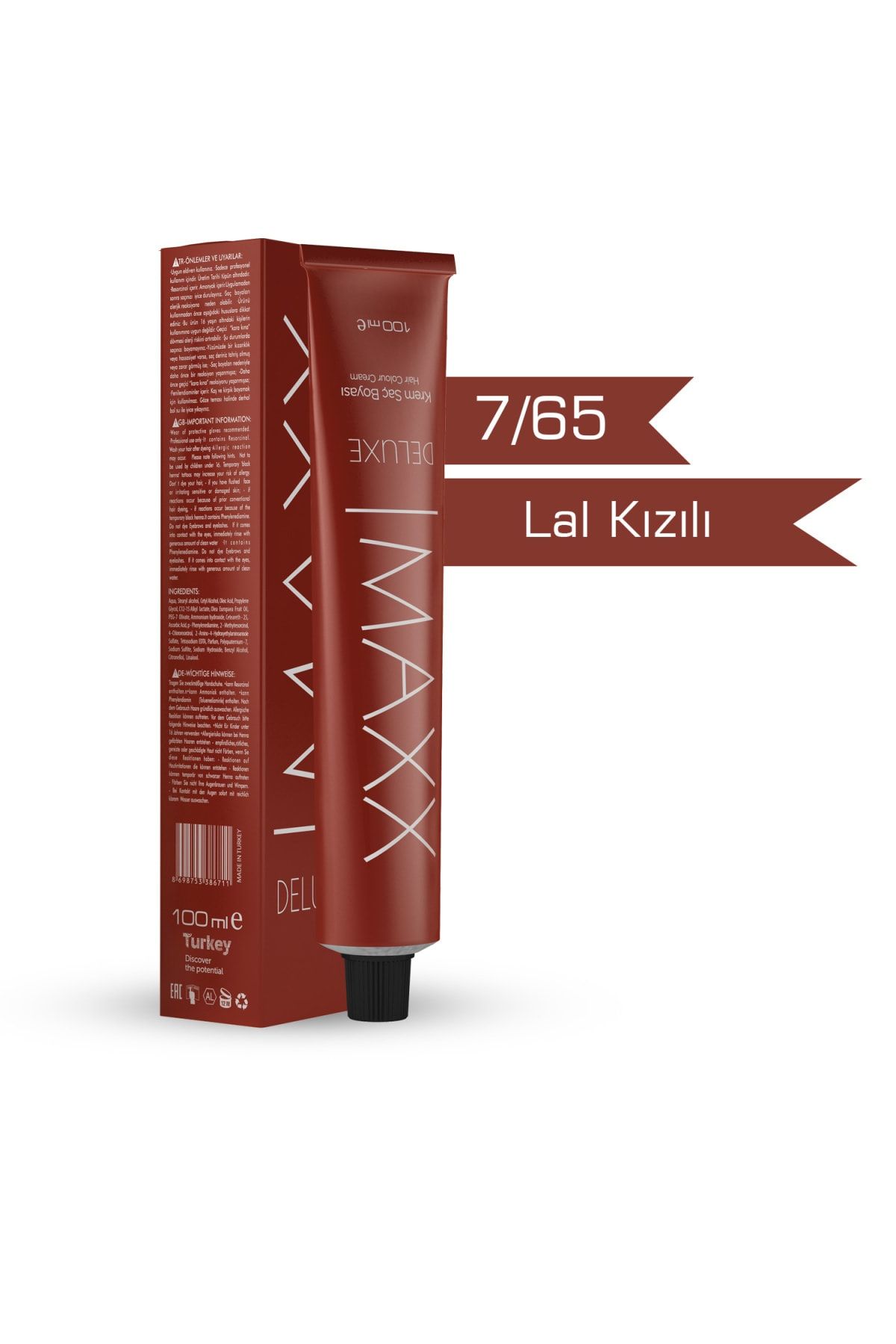 MAXX DELUXE 7.65 Lal Kızılı Krem Tüp Boya -100 ml