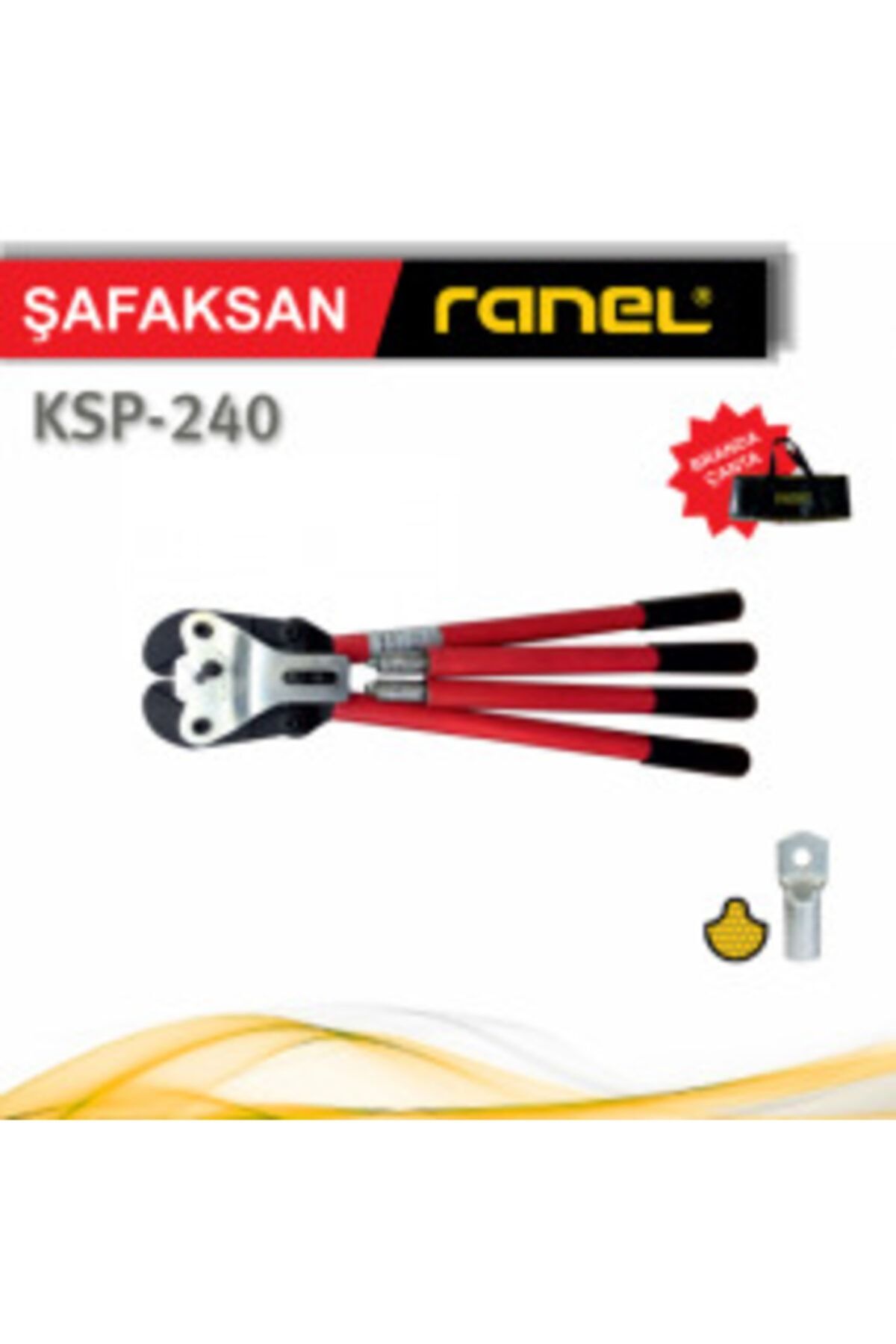ŞAFAKSANRANEL Ksp-240 Kablo Pabucu Sıkma Pensesi