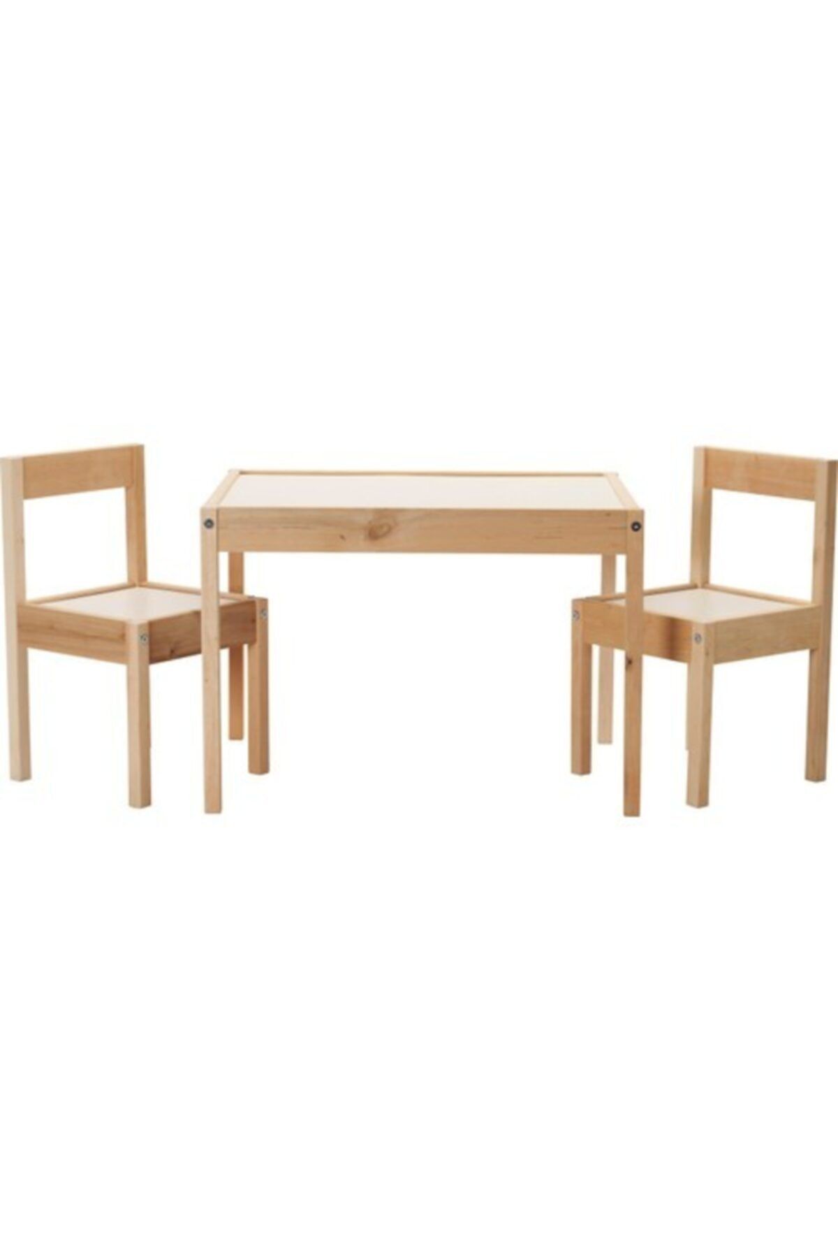 barbun latt masif cam ahsap cocuk masasi ve 2 sandalye ikea set fiyati yorumlari trendyol