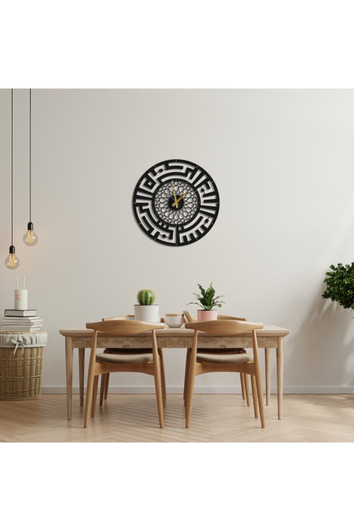 AllinDeco Kufi Desen Metal Saat 50x50