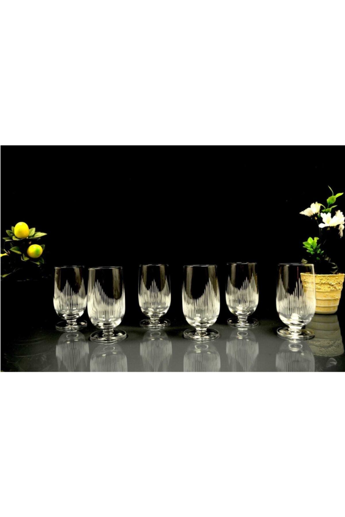 CAMBİHOME Cambi Lüz Ayaklı Kahve Yanı 6 Lı Bardak Butik Alev