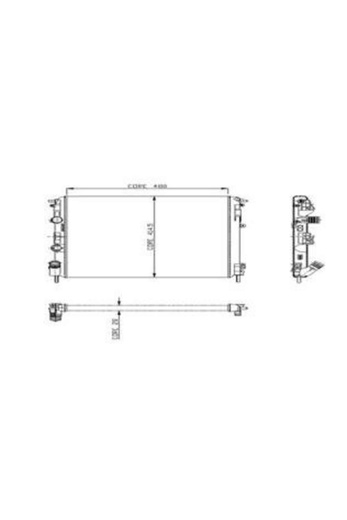 Universal Motor Radyatoru Clıo Iı 1,9d Mekanık Klımasız (480×414,5×28) (2