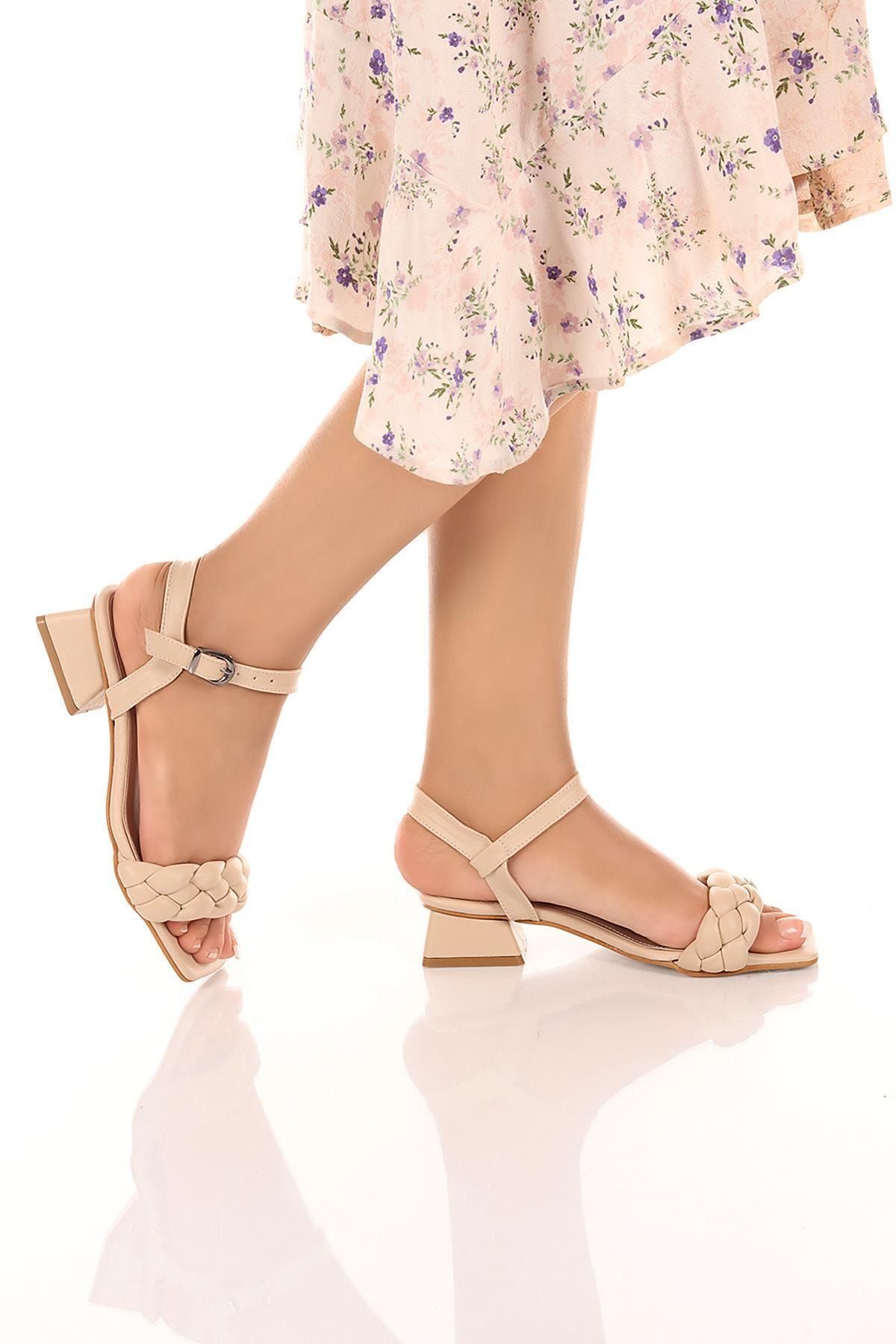 SOBY SHOES Kadın Günlük Şık Ve Rahat El Örgüsü Sandalet Soby11050028