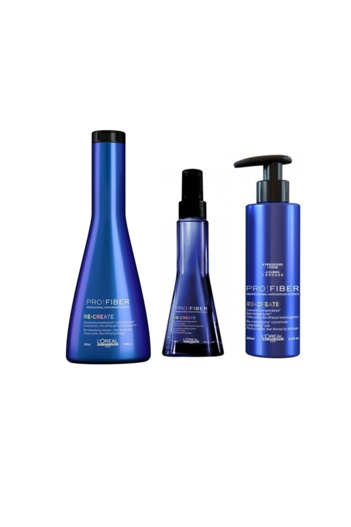 L'oreal Professionnel Pro Fıber Re-create Şampuan Serum Bakım Kürü Set Profiber
