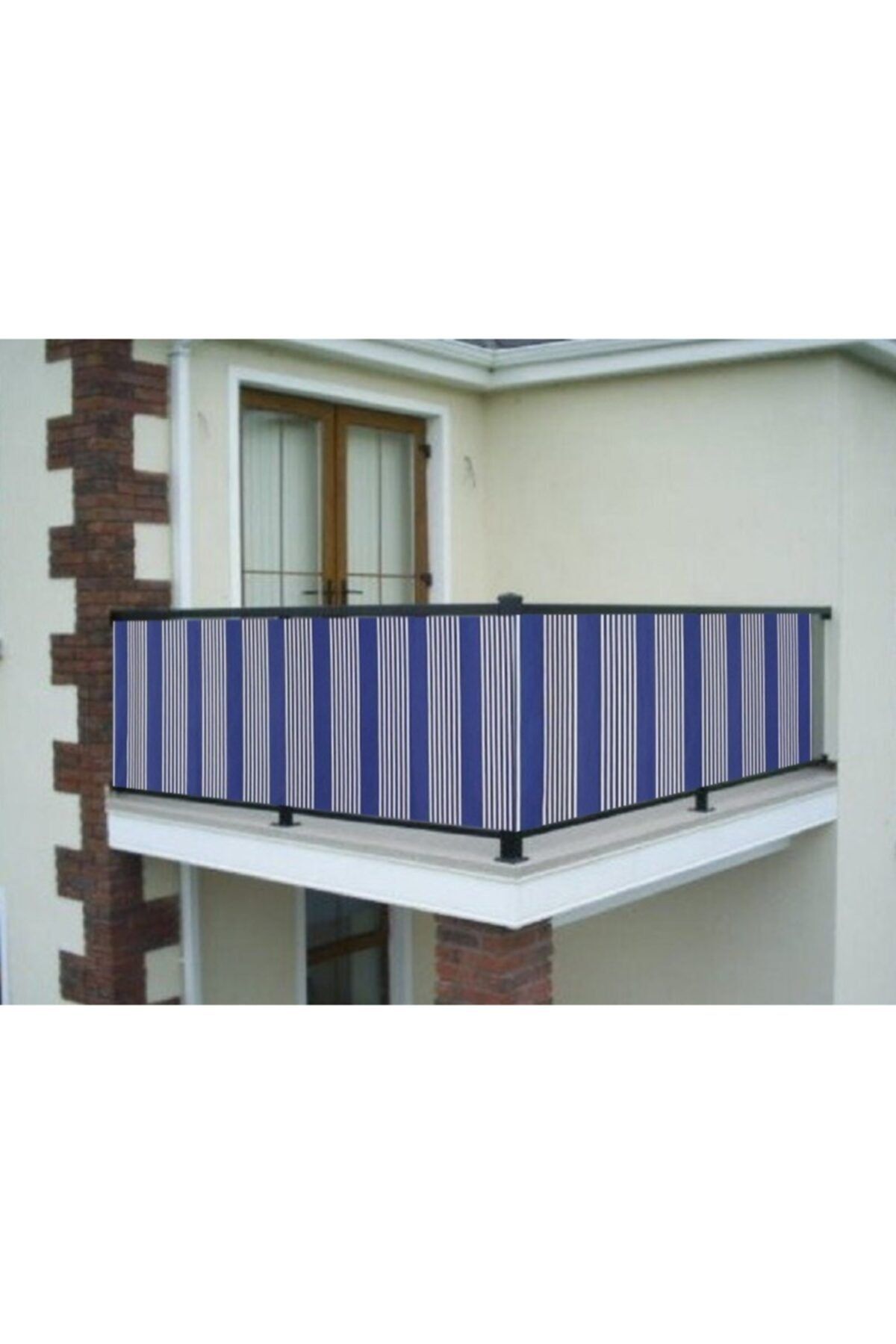 ceylan home Mavi Balkon Demiri Perdesi Bağcıklı En 300 Boy 80