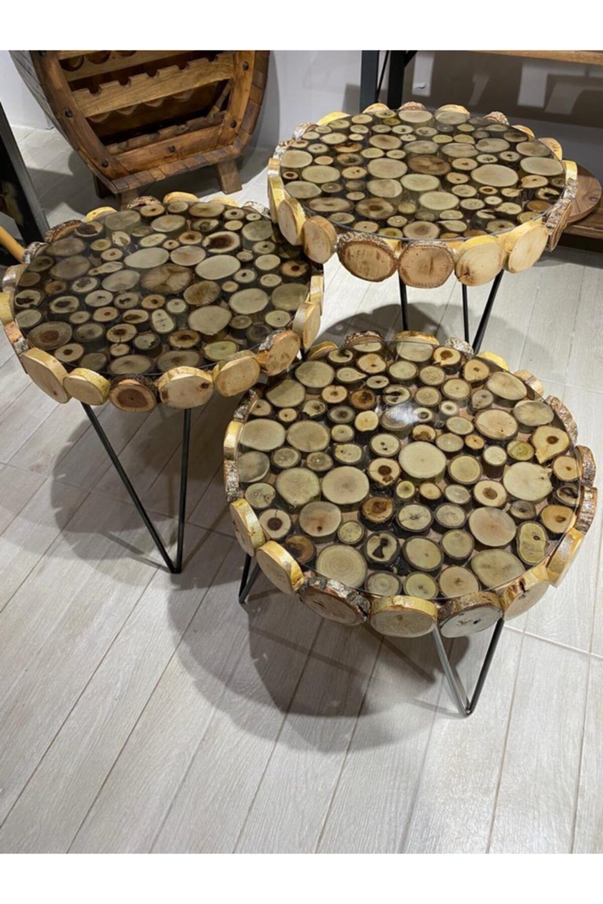 Kütükçü Showroom Üçlü Zigon Sehpa