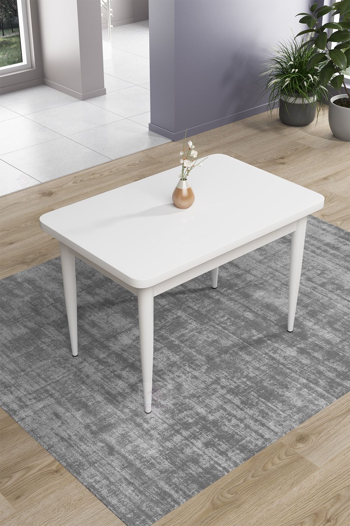 Canisa Concept Nil Seris Yemek Masası ,mutfak Masası-beyaz