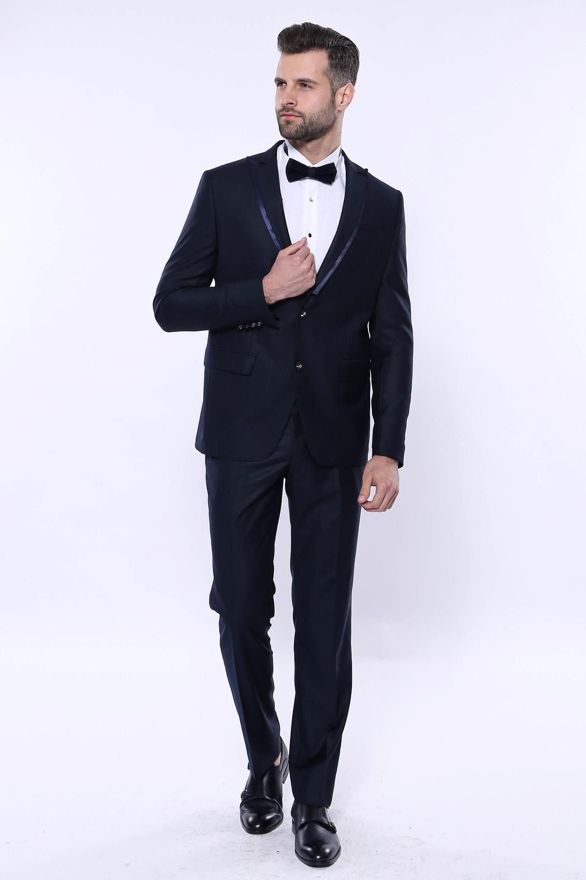 Wessi Erkek Çıkma Yaka Slim Fit Damatlık Takım Elbise
