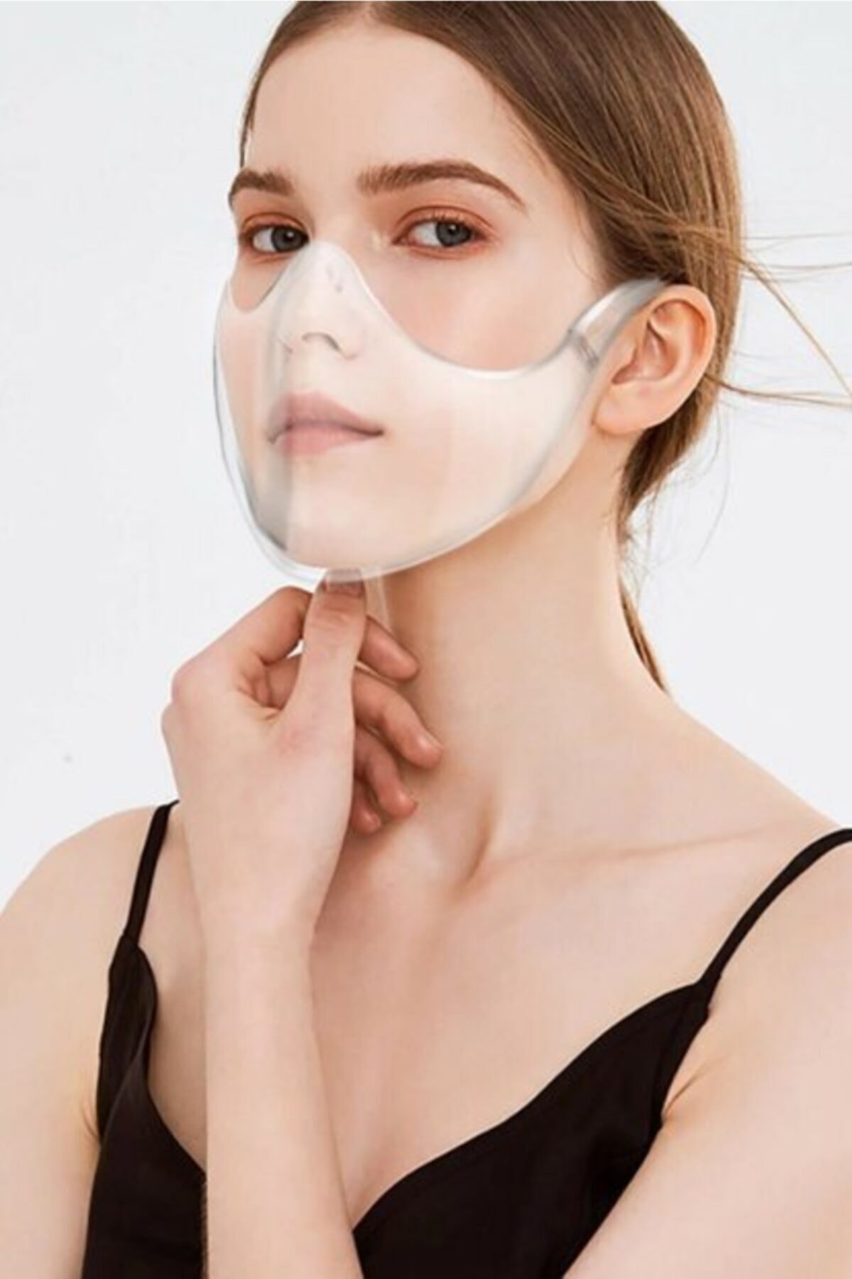 megatrend 10 Adet Şeffaf Sert Plastik Maske