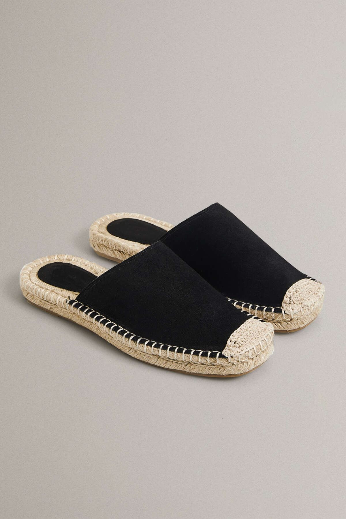 Oysho Kadın Siyah Topuksuz Süet Espadril