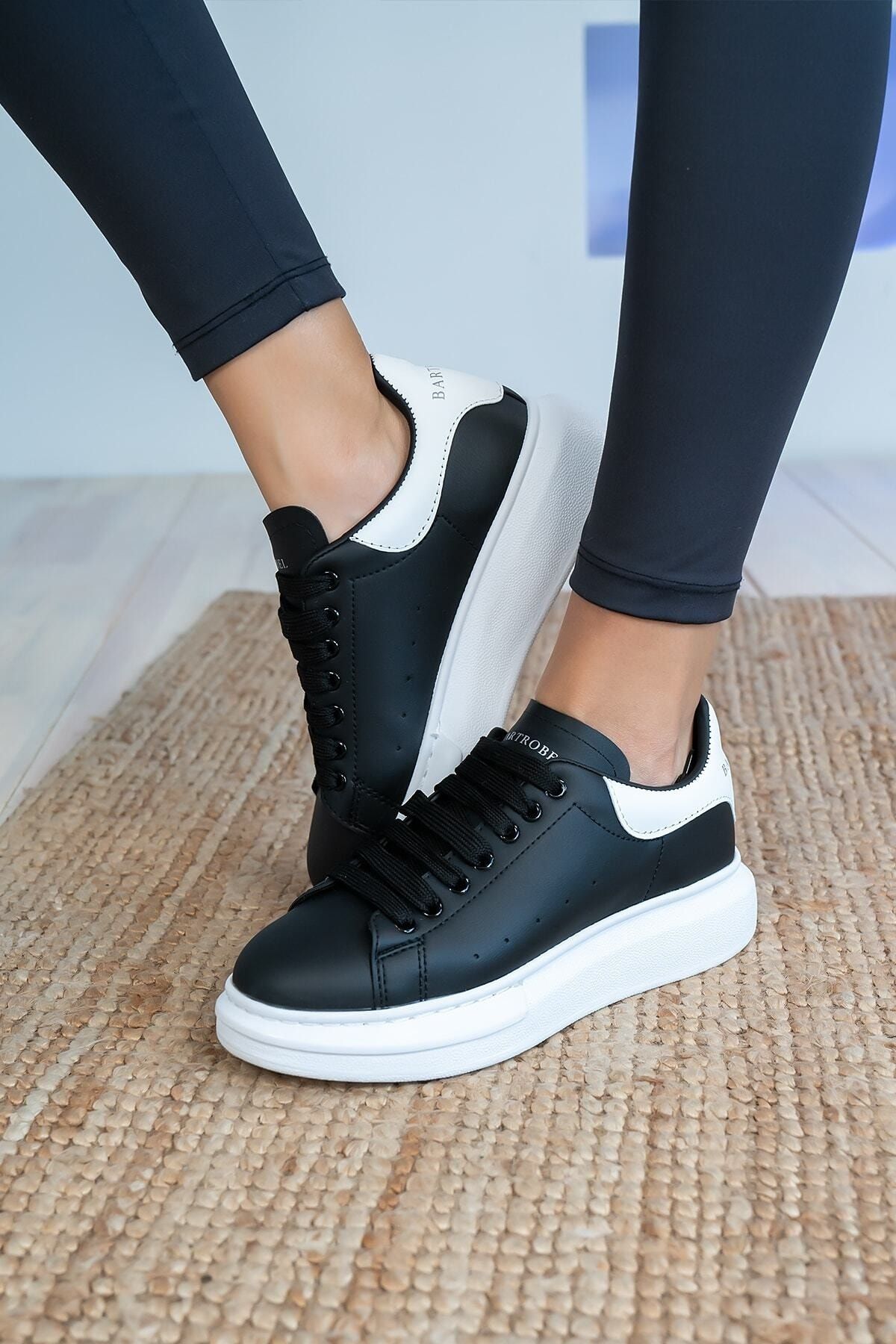 Blyss Unisex Black White Thick Sole Sneaker Sports Shoes Trendyol