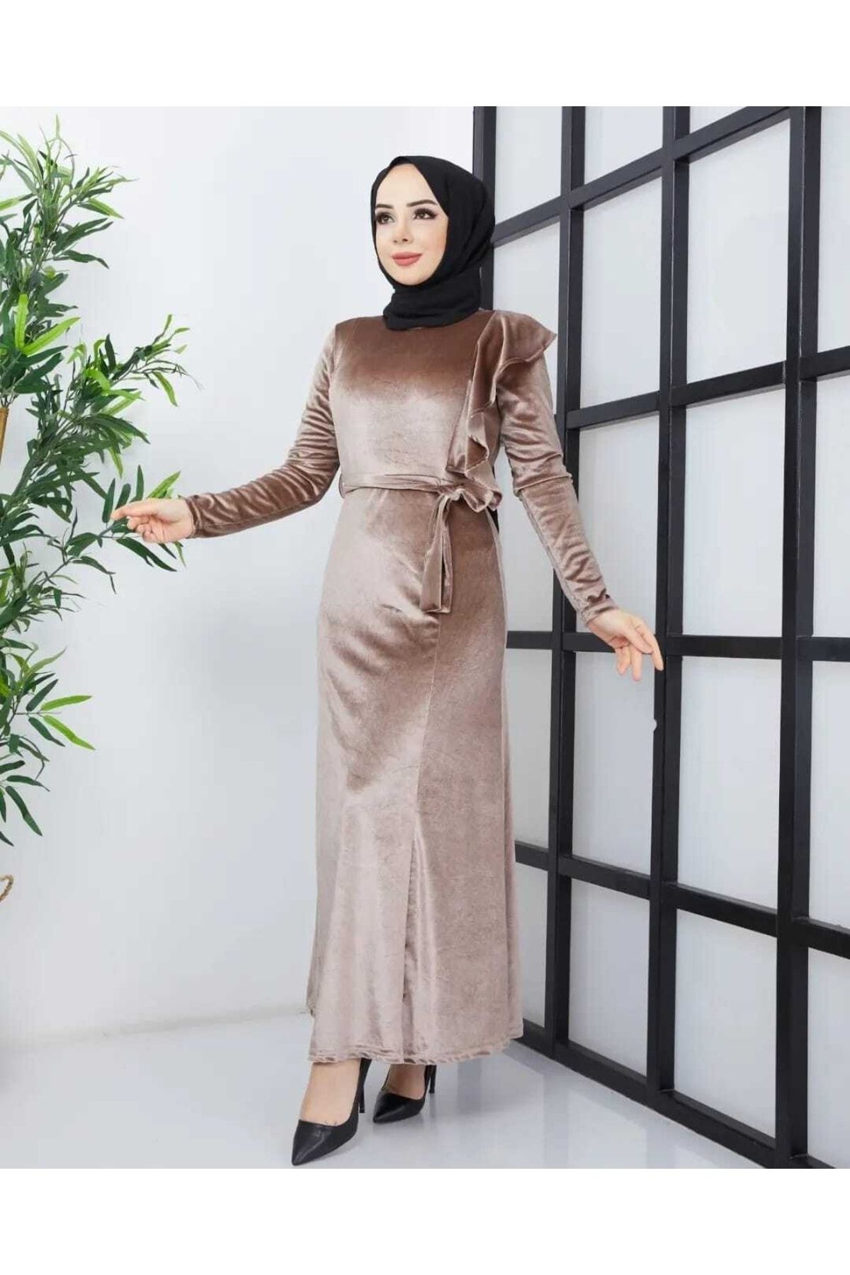 Velvet hijab dress outlet