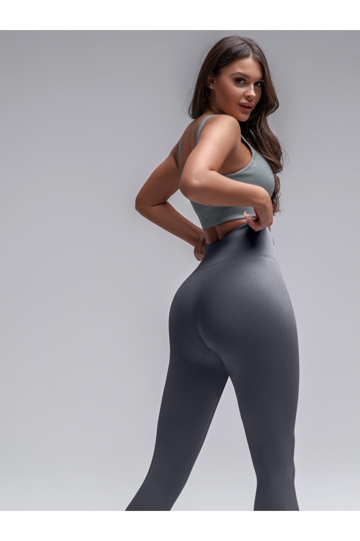 جوراب شلواری پشیا جوراب شلواری فاق بلند پارچه بافتنی بادوام بدون درز رنگ خاکستری