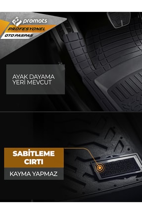 Volkswagen Golf 7 2013 Model Ve Sonrası Uyumlu Oto Paspas 4d Profesyonel (siyah) Image 7