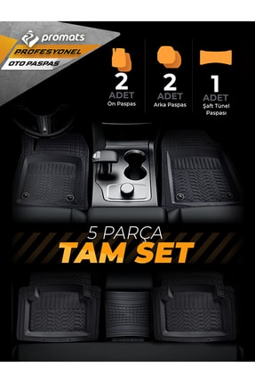 Volkswagen Golf 7 2013 Model Ve Sonrası Uyumlu Oto Paspas 4d Profesyonel (siyah) Image 3