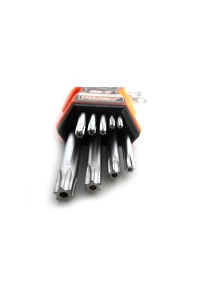 Qtools 9 Parça Çelik Kısa Alyan Takımı Tork Anahtarı Seti Yıldız Uçlu Image 2