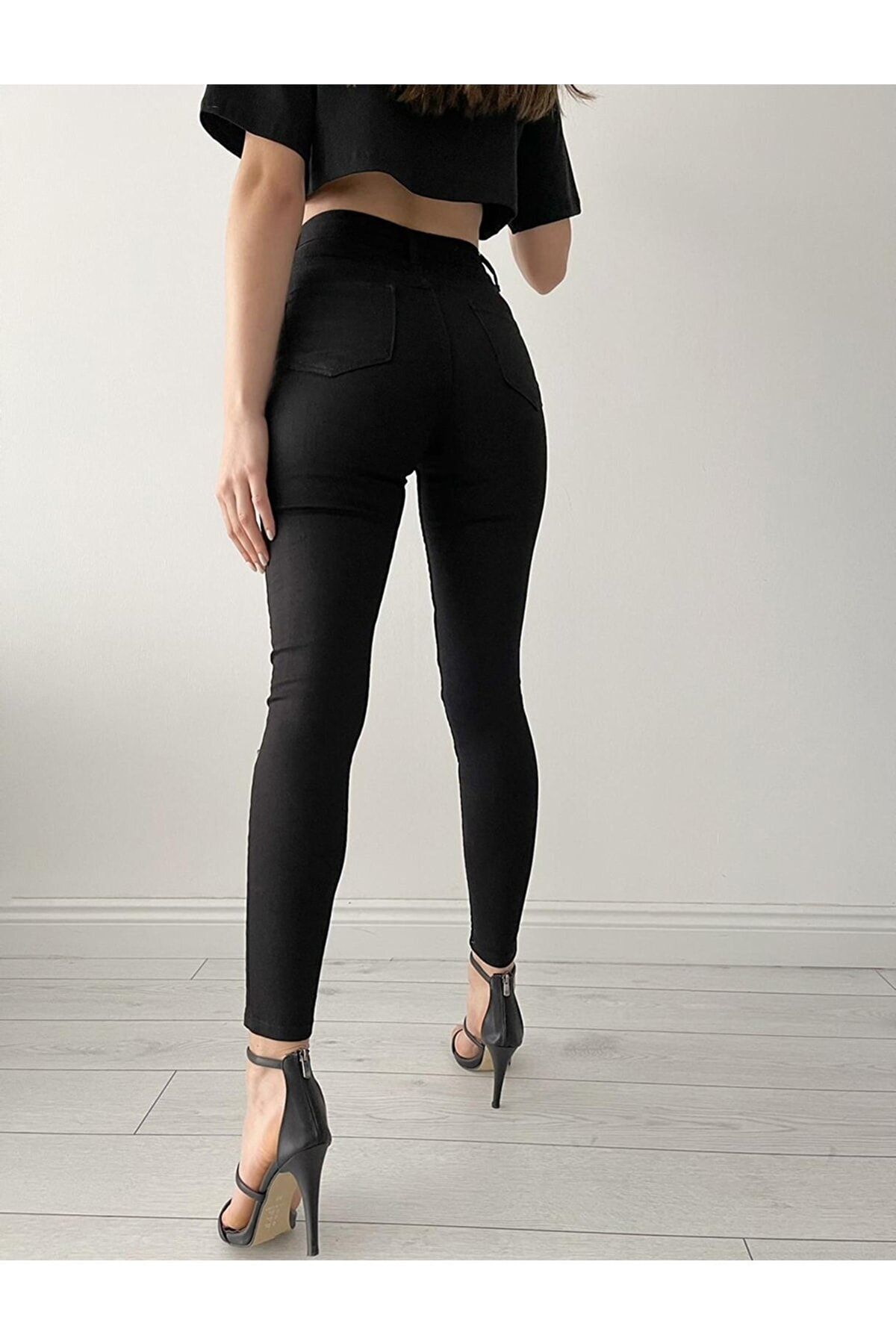 High waisted tight trousers cheap