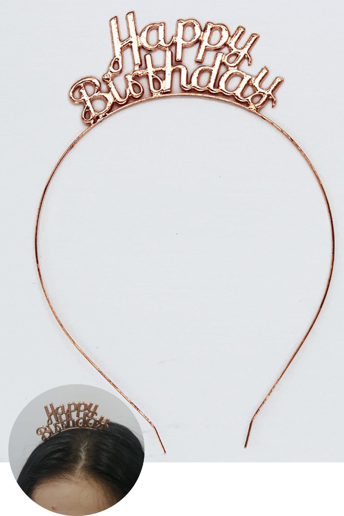 Gold happy birthday headband on sale