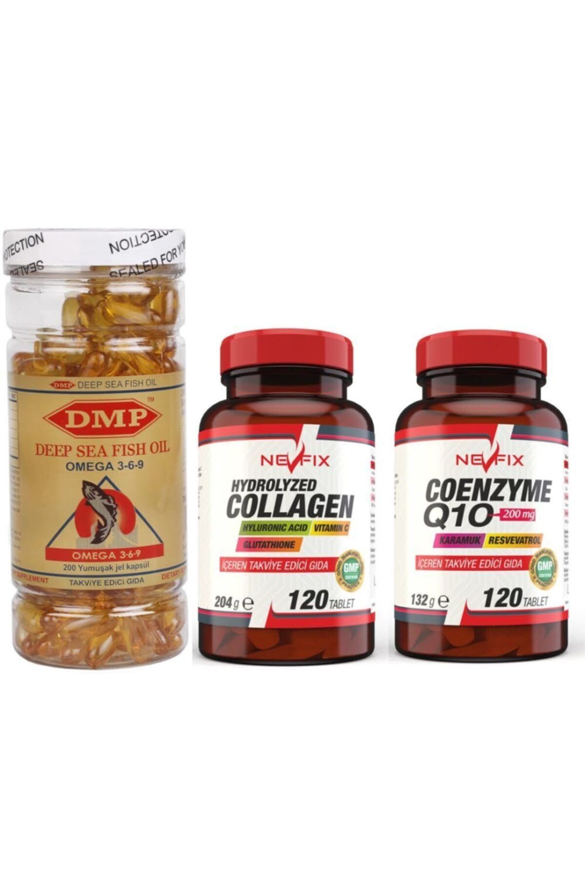 Nevfix Omega 3 6 9 1000 Mg Collagen 1000 Mg Coenzyme 200 Mg 3 Ürün 1'den