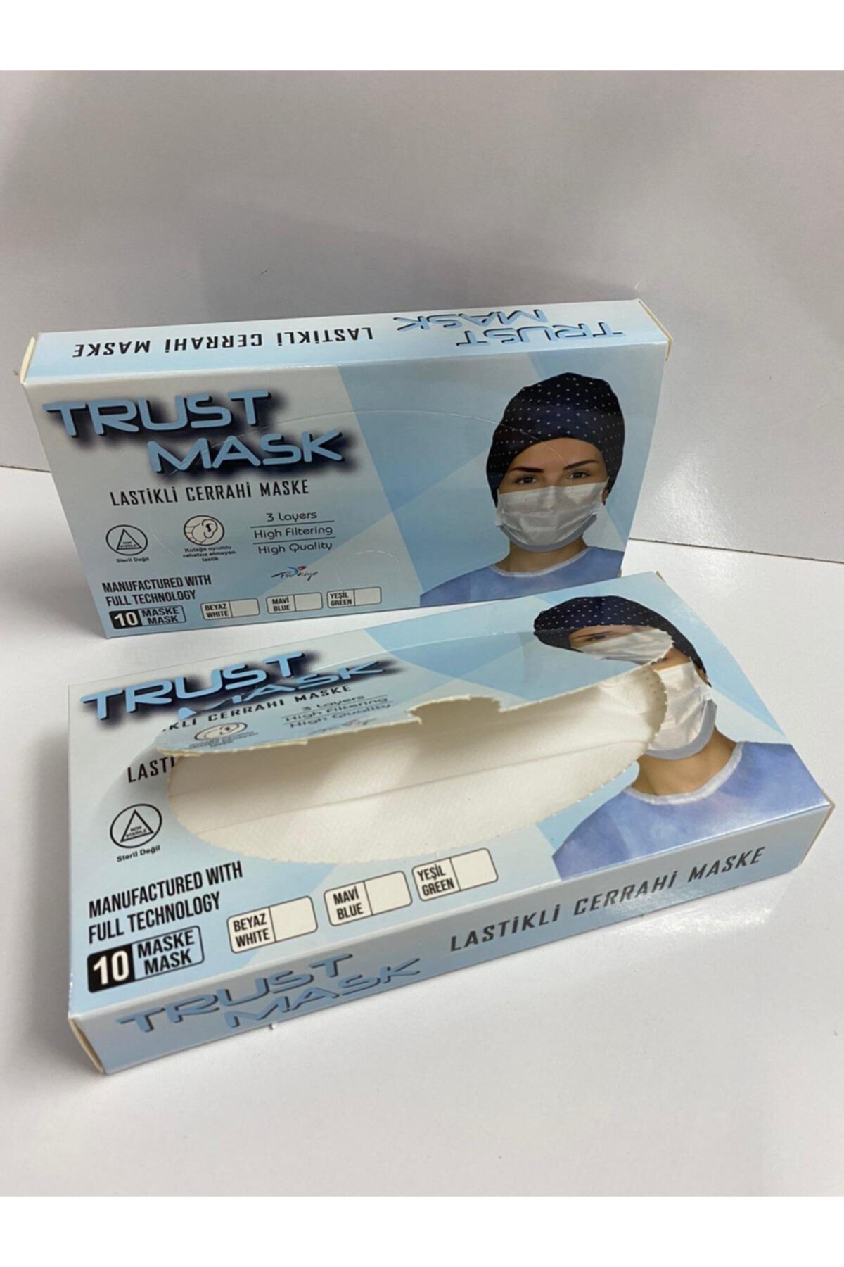 trust mask maske full ultrasonik cerrahi maske brun telli ce belgeli fiyati yorumlari trendyol