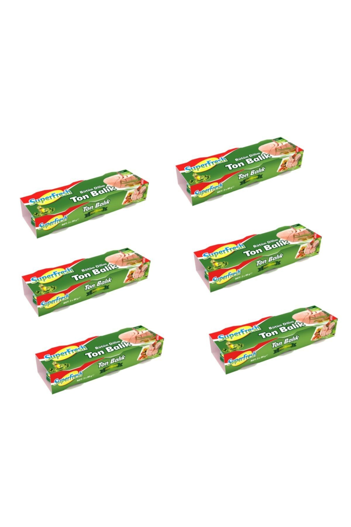 Ülker Zeytinyağlı Bütün Dilim Ton Balığı 80x3 Gr 6 Adet