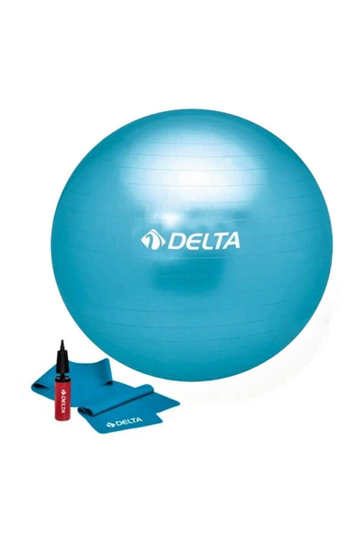 Delta 65 Cm Pilates Topu 120 X 15 Cm Orta Sert Bant Pompa Seti