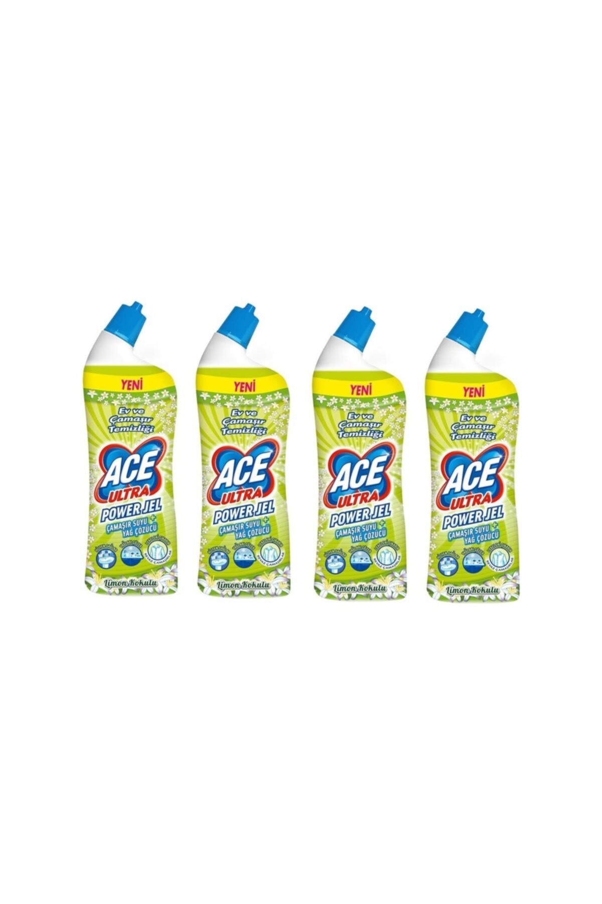 ACE Ultra Power Jel Kıvamlı Çamaşır Suyu Limon Bahçesi 4 X 810g