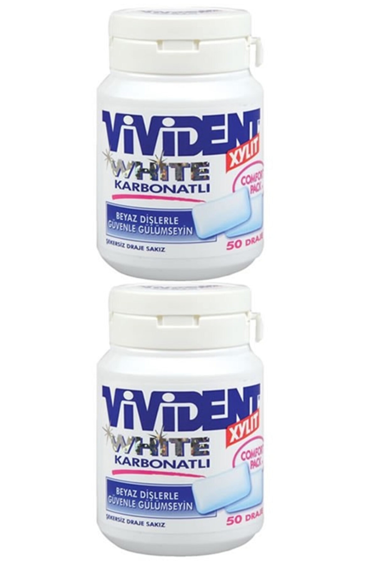 Vivident Comfort 50 Draje Karbonatlı 70gr '' 2 Adet ''