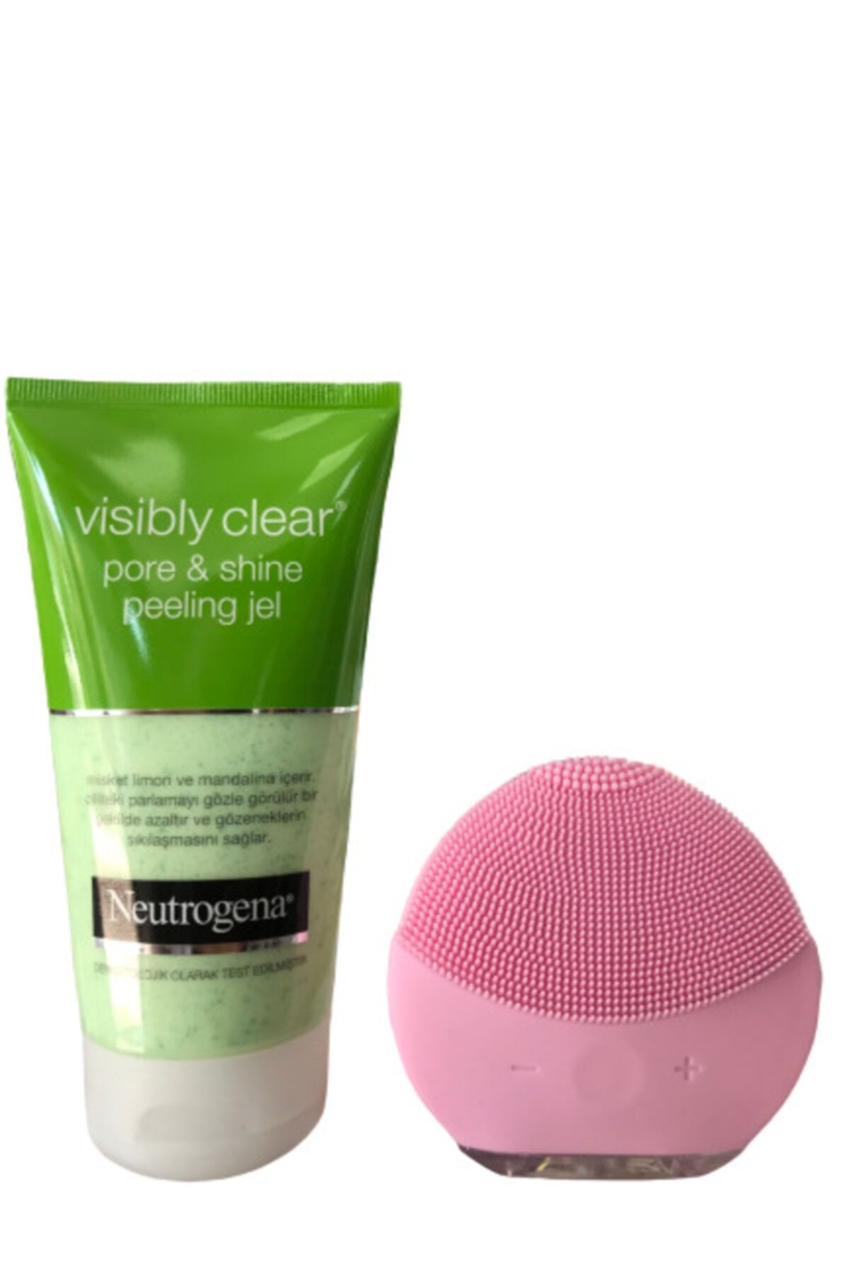 Neutrogena Visibly Clear Pore & Shine Peeling Jel 150 ml + Forever Şarjlı Cilt Temizleme+masaj Aleti
